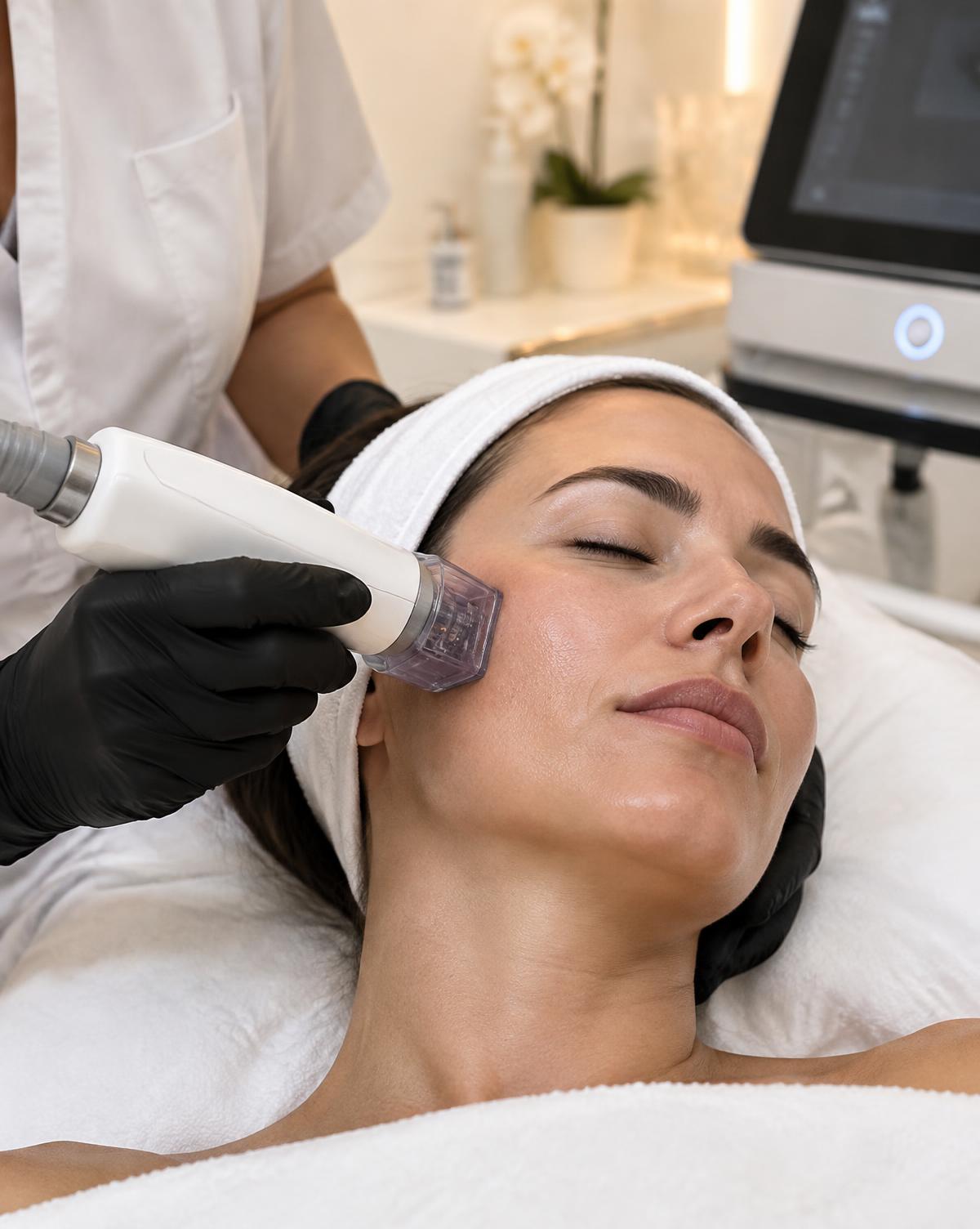Soin Morpheus 8 par radiofréquence fractionnée au visage