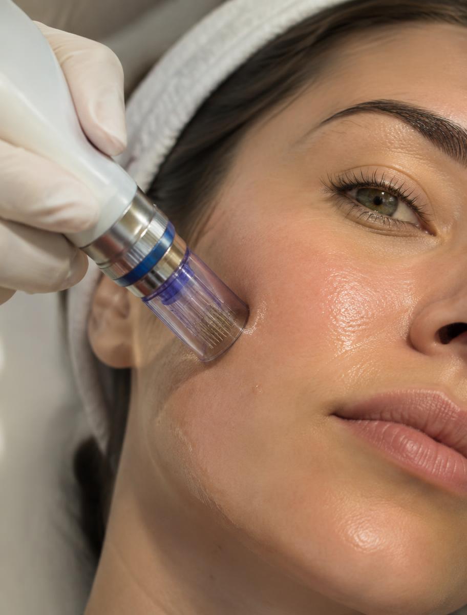 Femme à la peau lumineuse pendant un peeling visage à Paris 15e